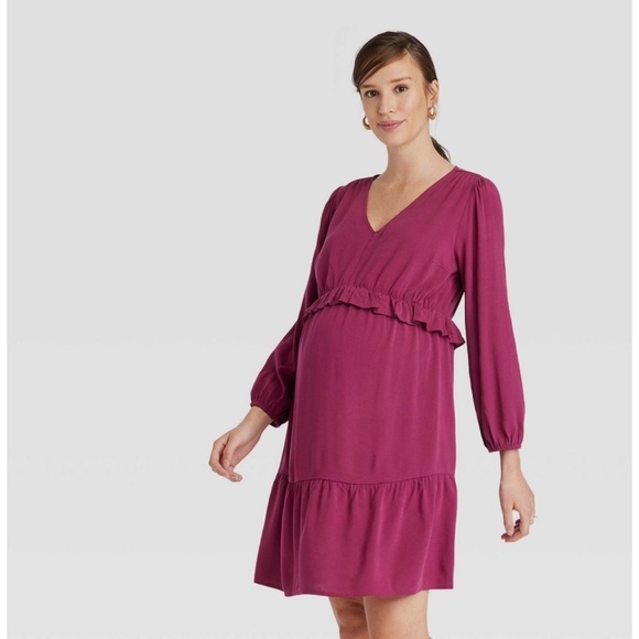 Isabel Maternity Long Sleeve Dress - Picture 1 of 3